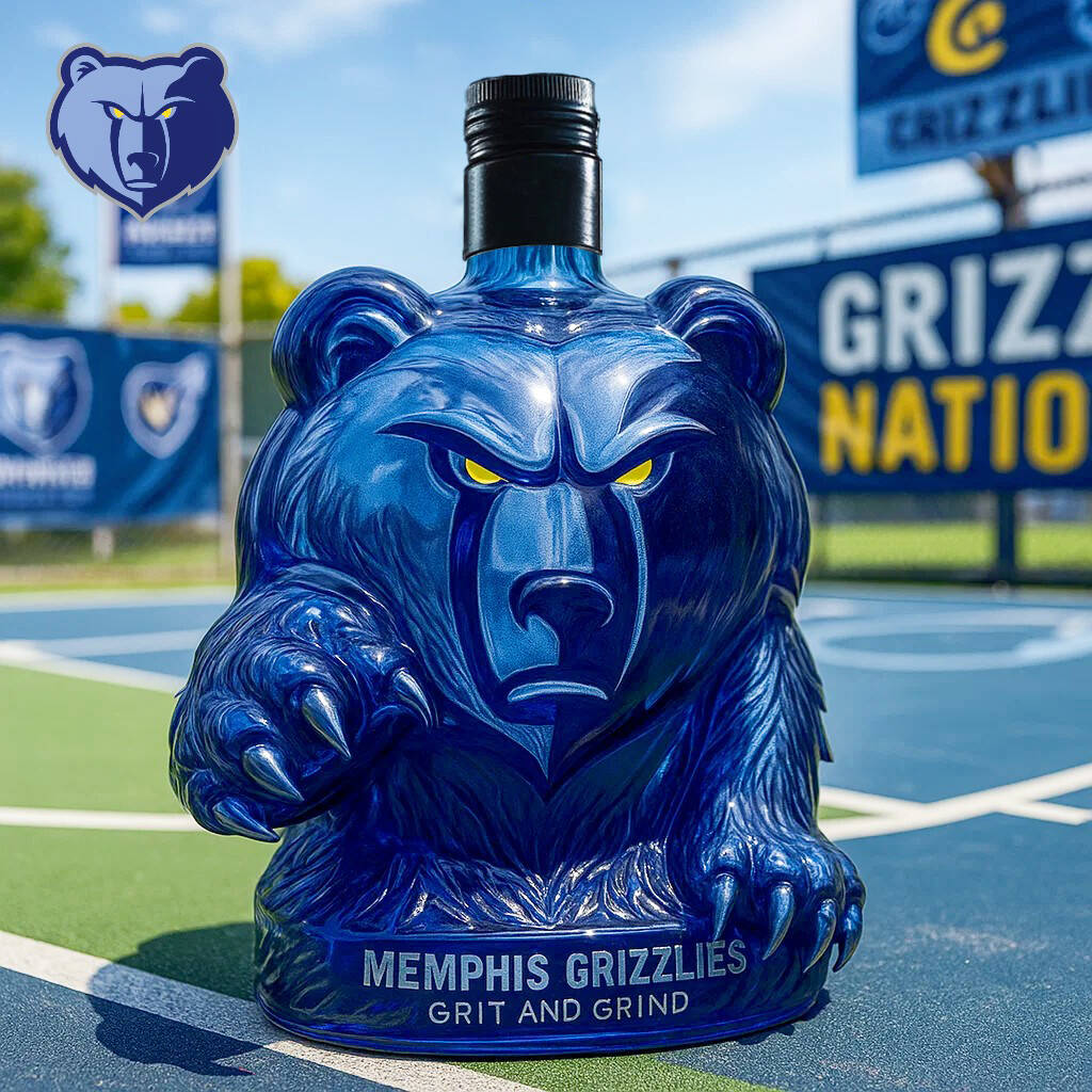 Memphis Grizzlies LOGO Collection Whiskey Bottle