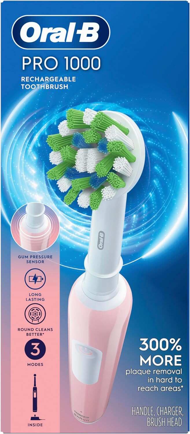 Oral-B Pro 1000 Rechargeable Electric Toothbrush, White