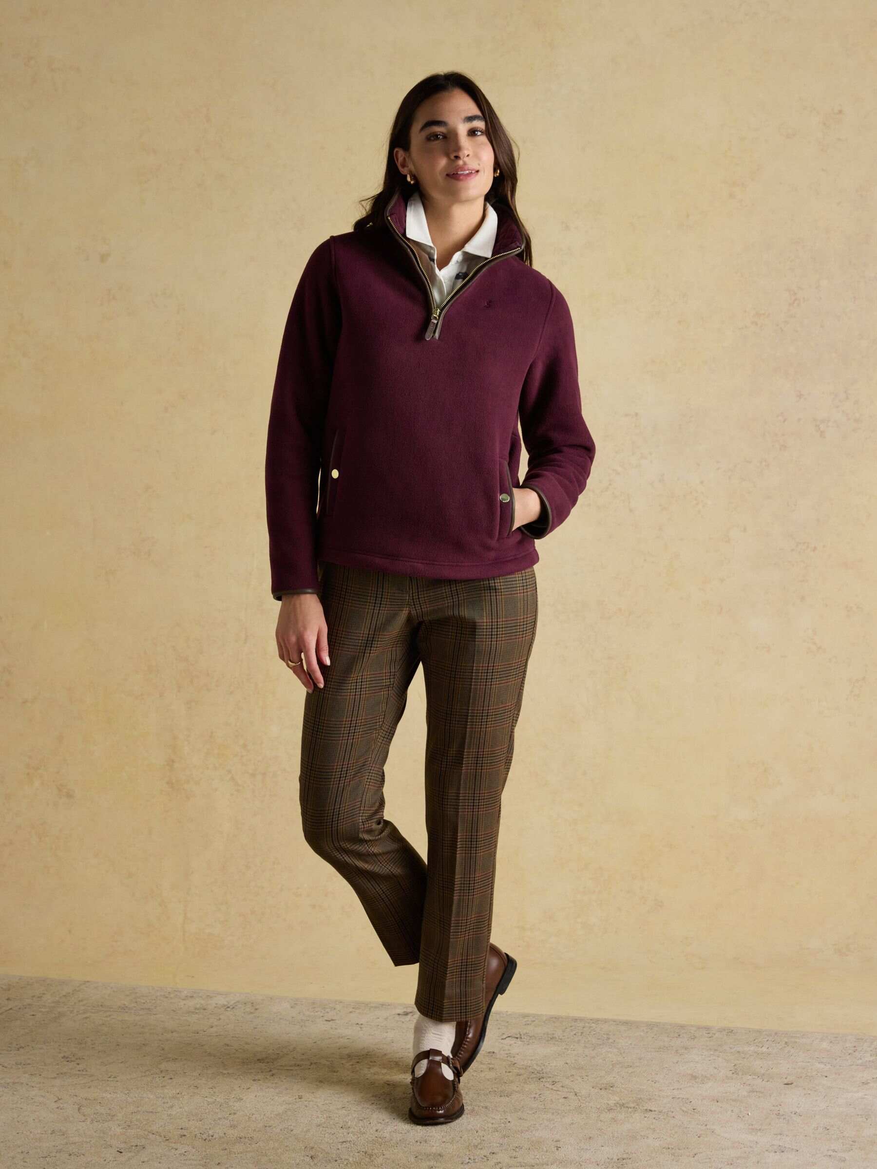 Heritage Wine Red Quarter Zip Fleece