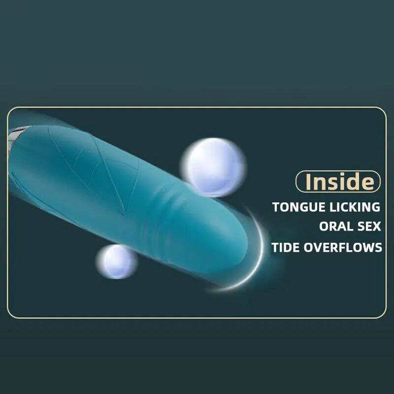 2-in-1 Red Lips Licking & Telescopic Vibrator – Dual Pleasure for Women