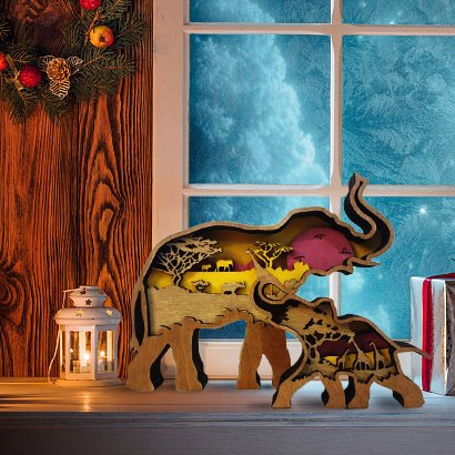 Last Day 49% OFF - elephants Carving Handcraft Gift