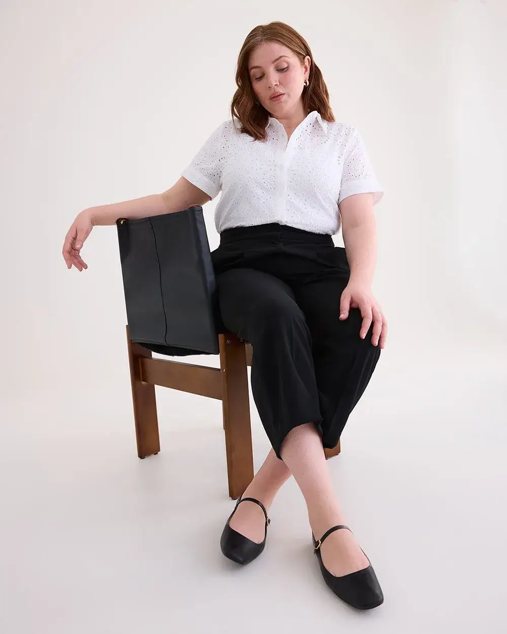 Straight-Leg Cropped City Pant