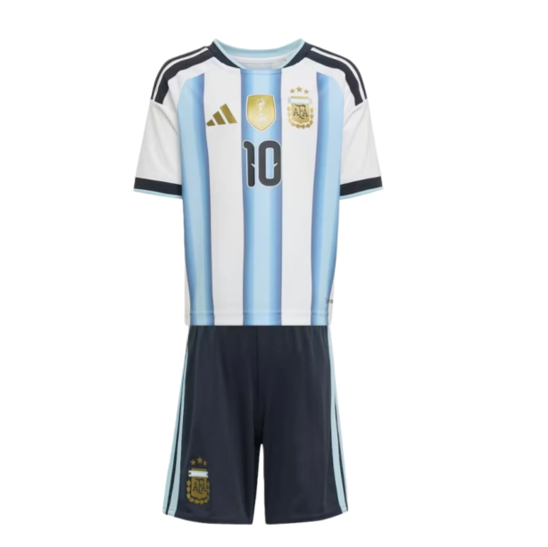 2026 Argentina World cup Home Soccer Uniform Kids Kit jersey+Shorts