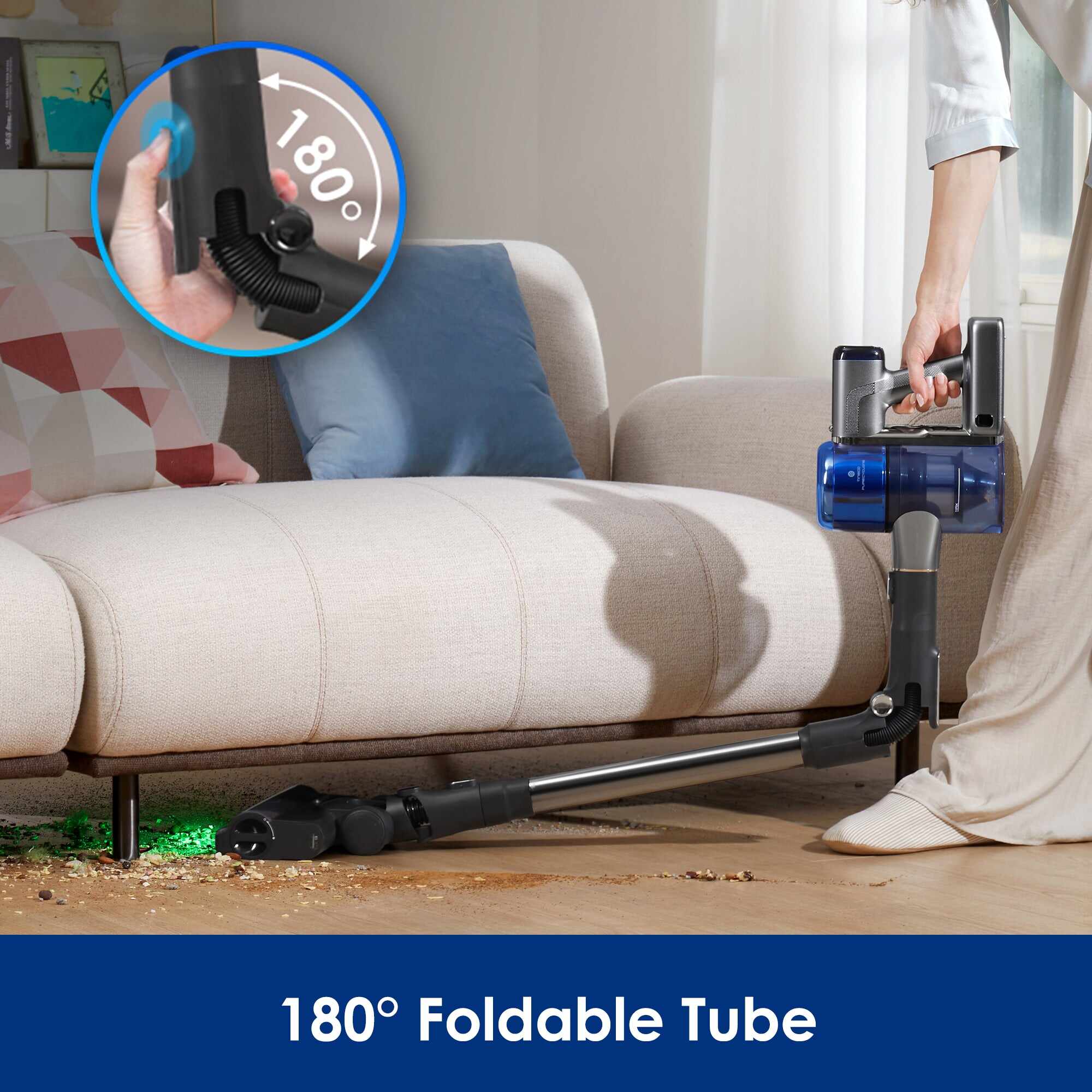 Tineco PURE ONE S70 Cordless Smart Vacuum Blue Gray