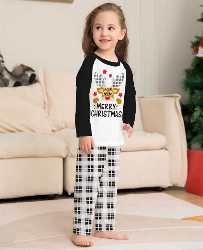 Reindeer Print Christmas Pajamas Sets Family Matching