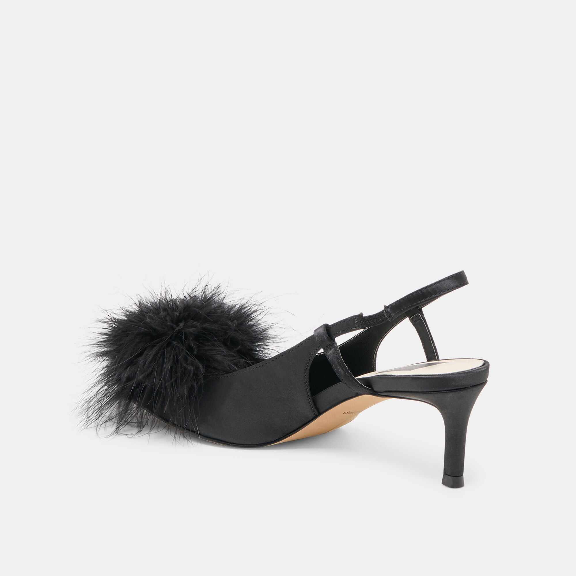 KAMY HEELS ONYX SATIN