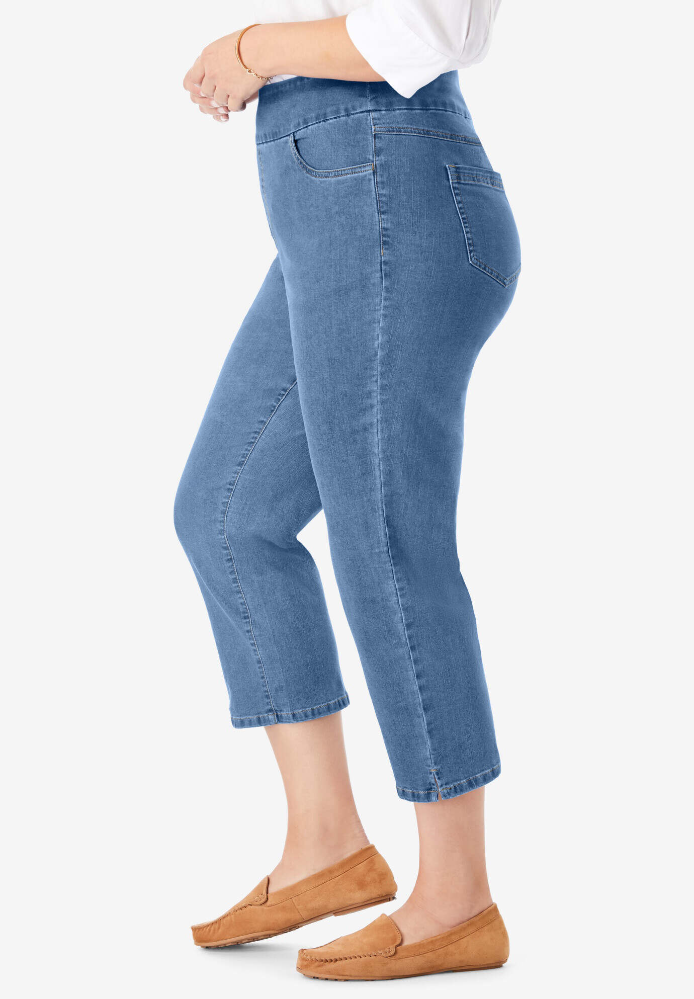 Flex-Fit Pull-On Denim Capri