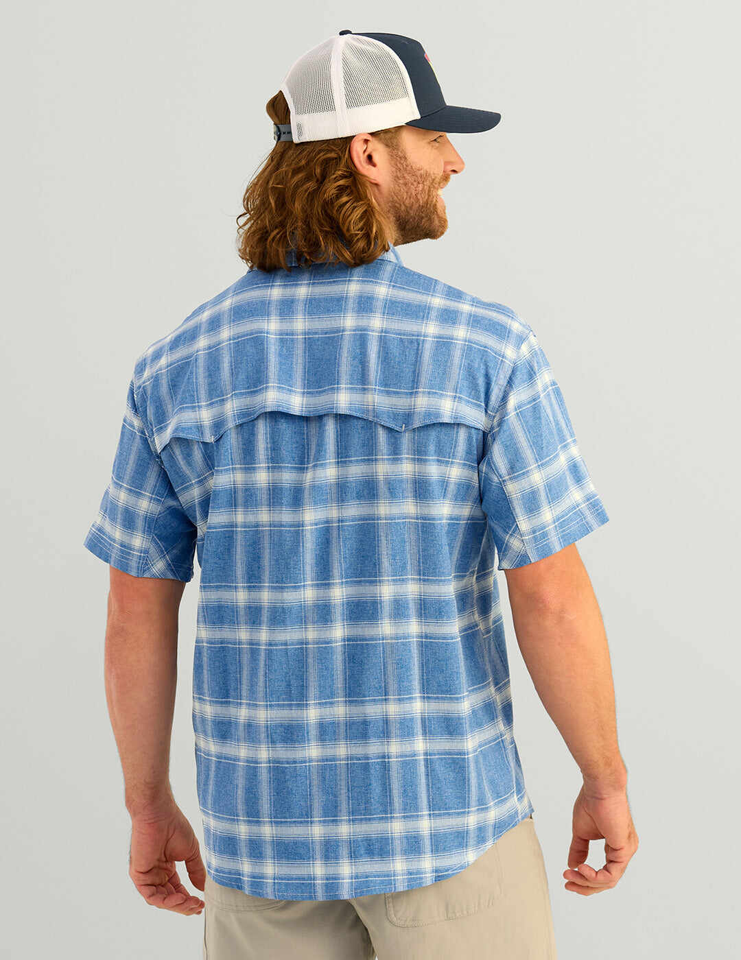 Diamond Back Plaid Short Sleeve Button-Down