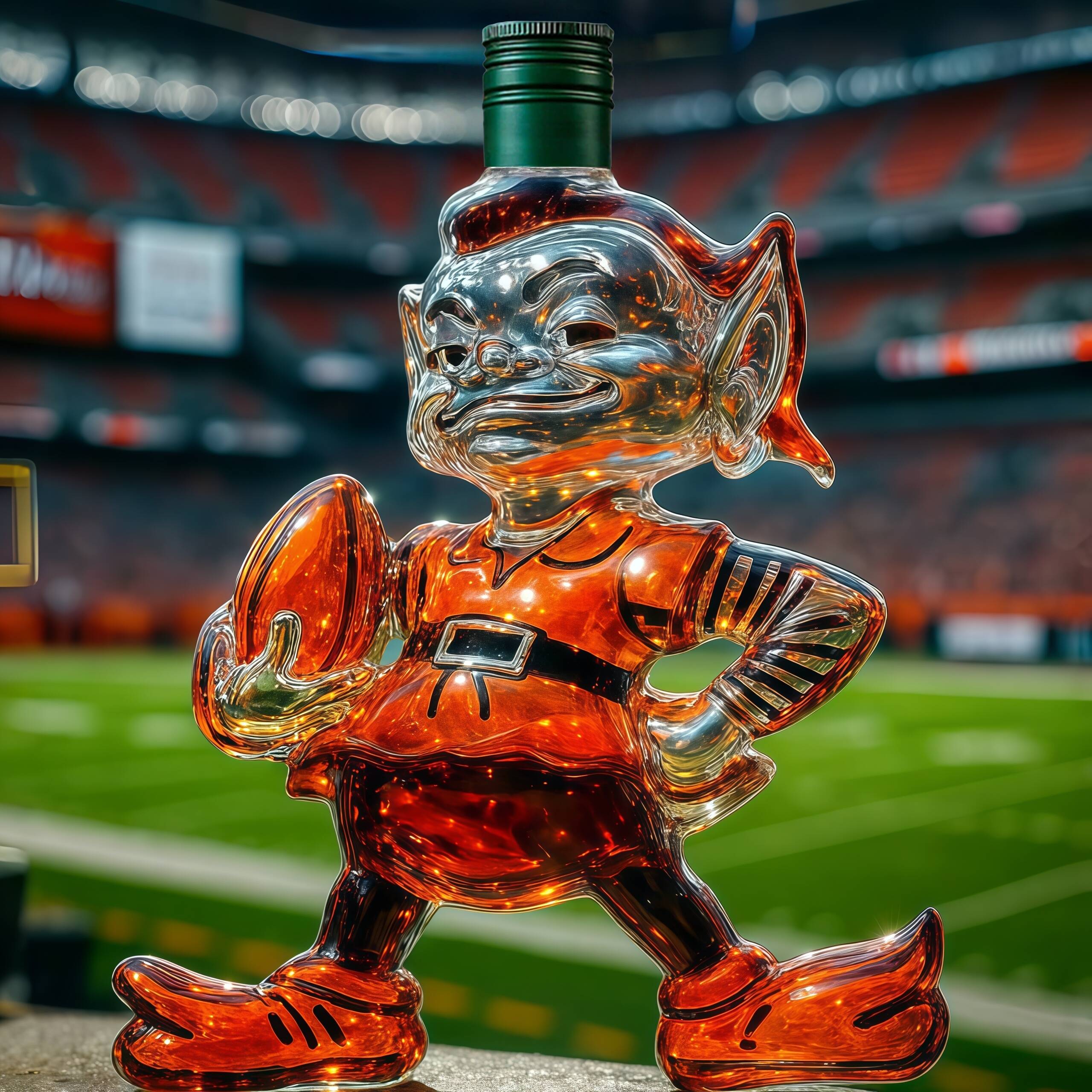 Cleveland Browns whiskey bottle
