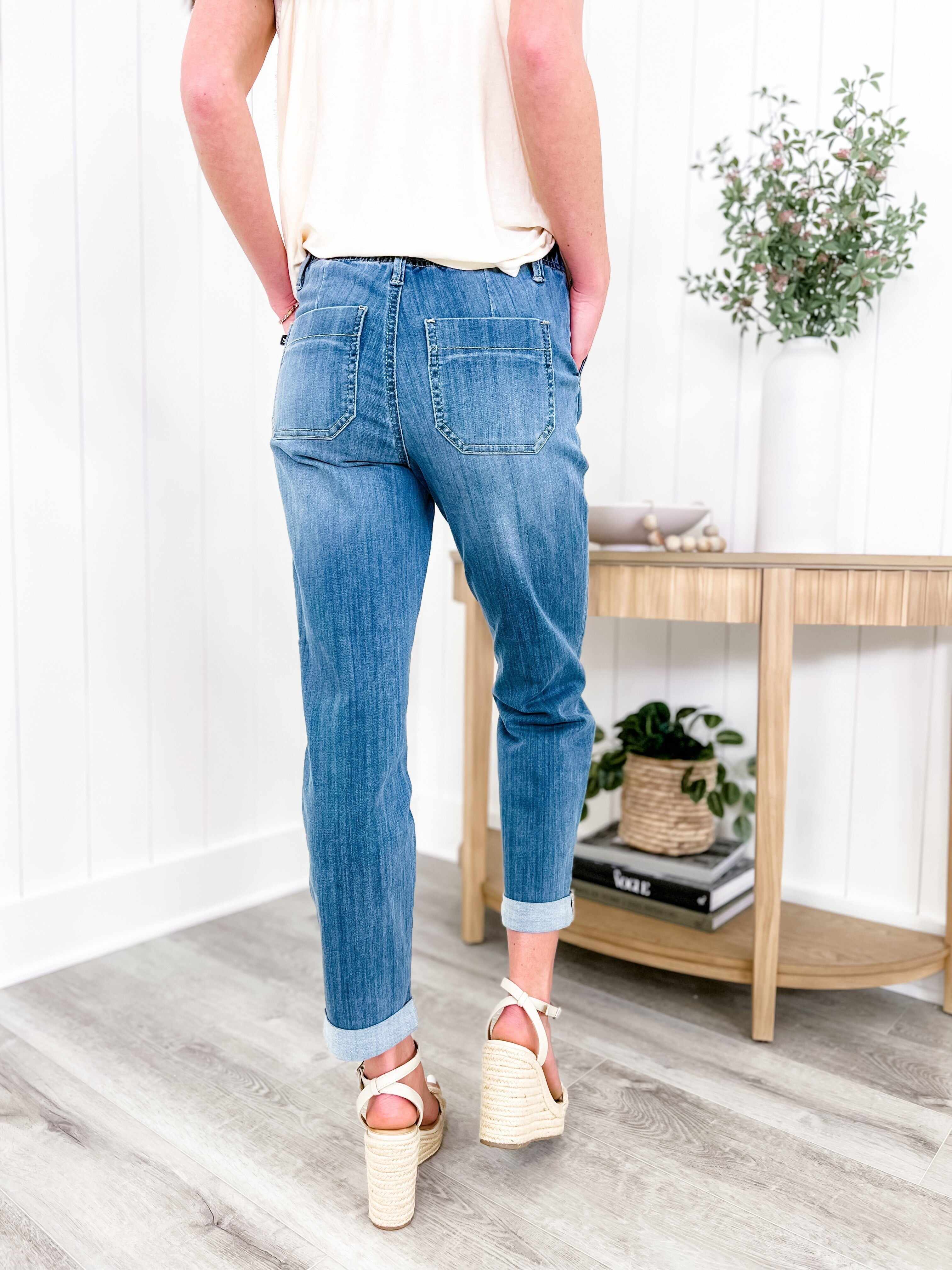 Airplane Mode Medium Wash Pull On Joggers