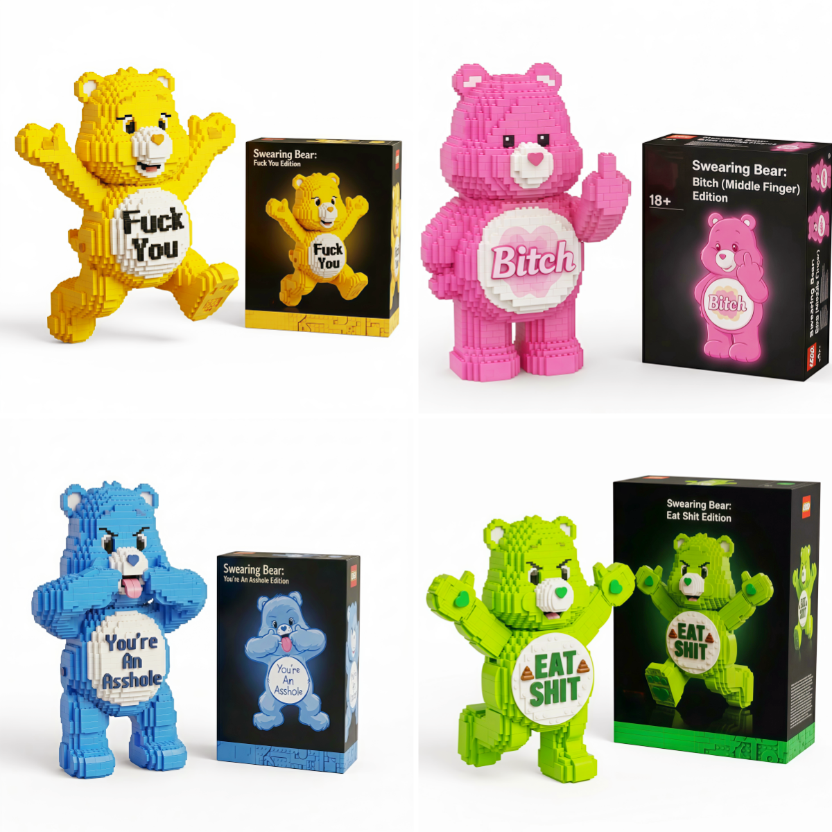 Swearing Bear Collector Brick Set