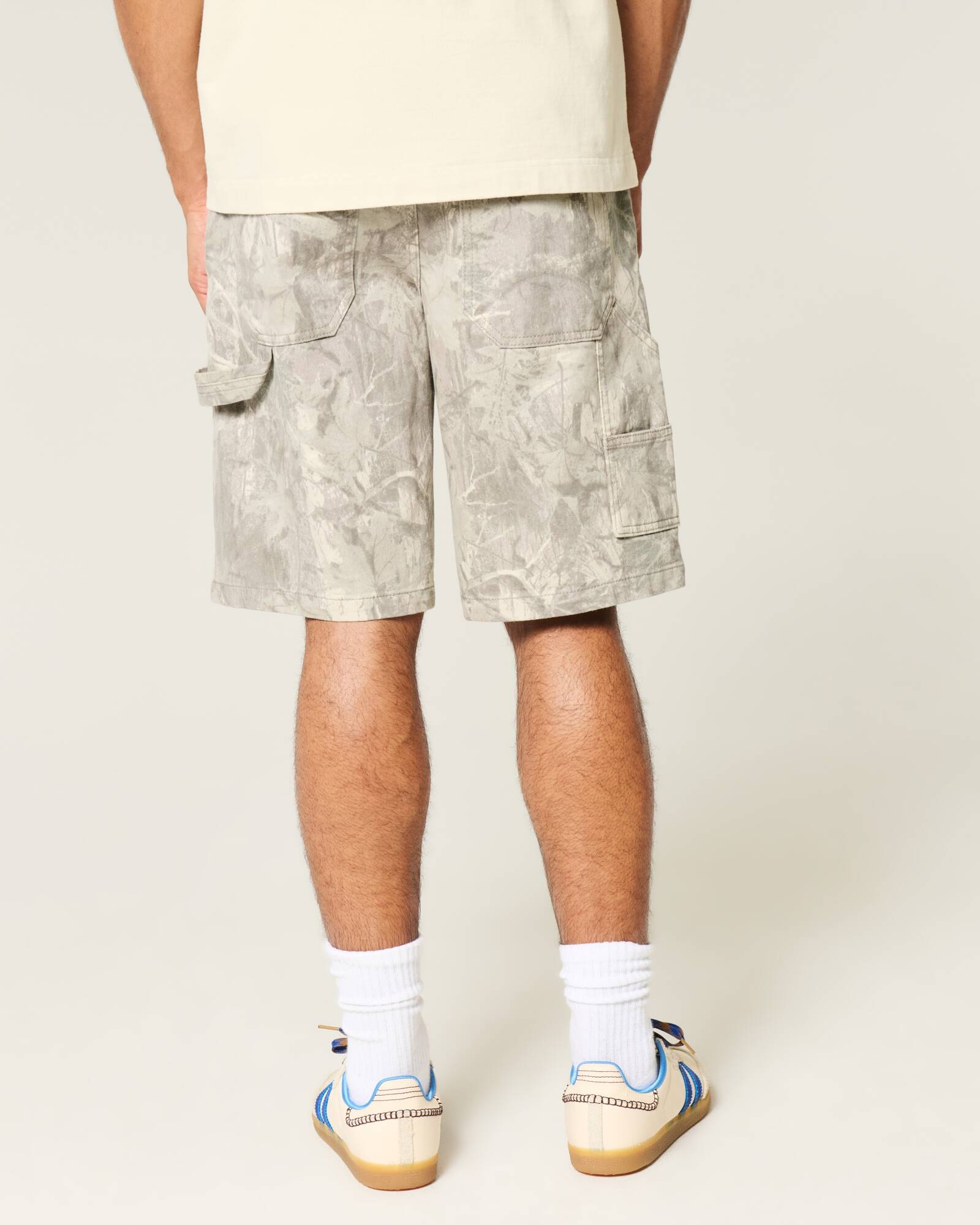 Washed Black Baggy Denim Shorts