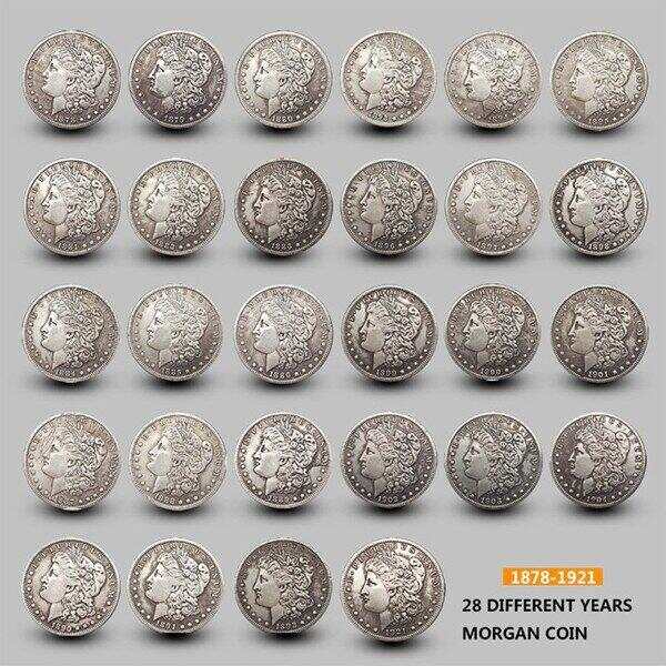 🔥【Complete Set】1878-1921 Morgan Silver Dollar 28PC💰Free Shipping & Quality Assurance