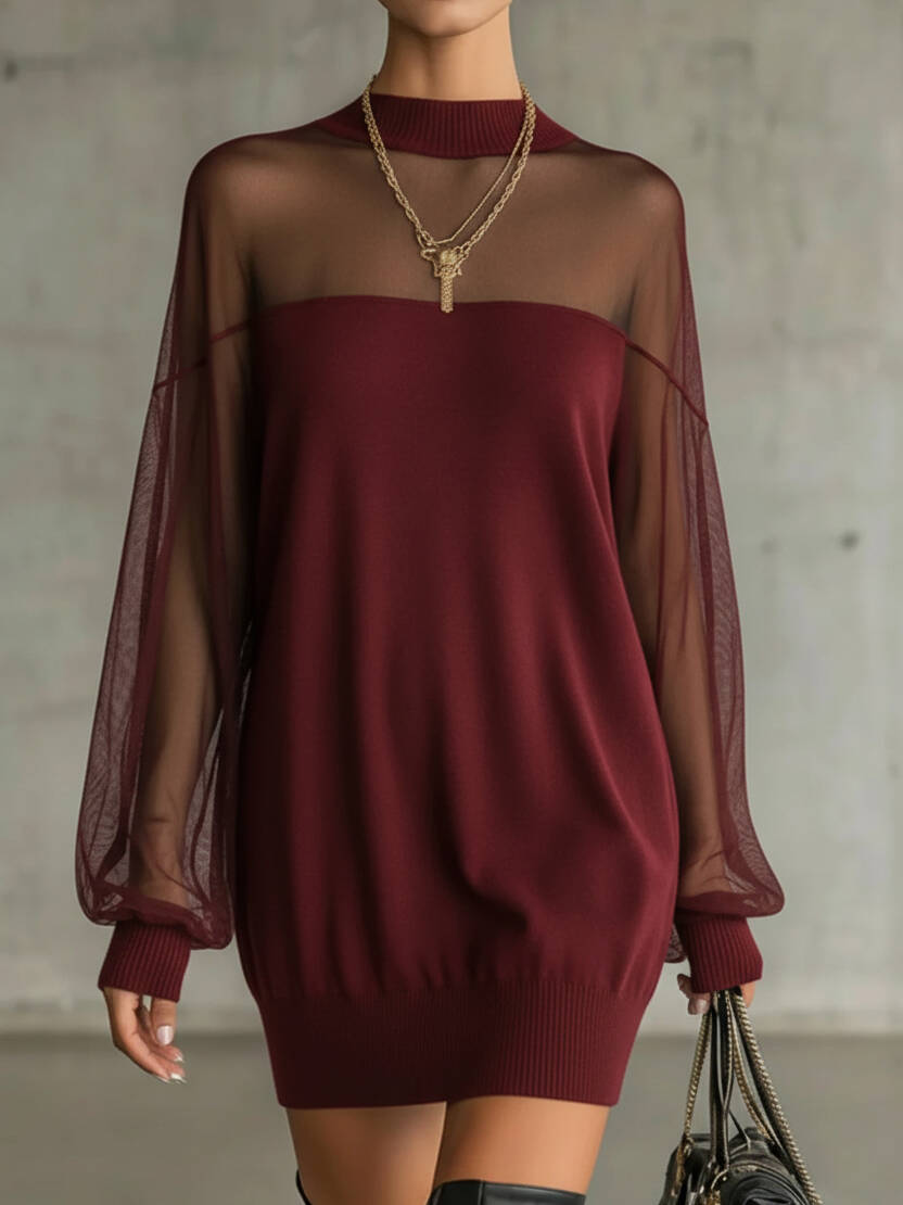 🔥Summer Arrivals🌟Elegant Sheer Loose-fitting Mesh Mini Dress