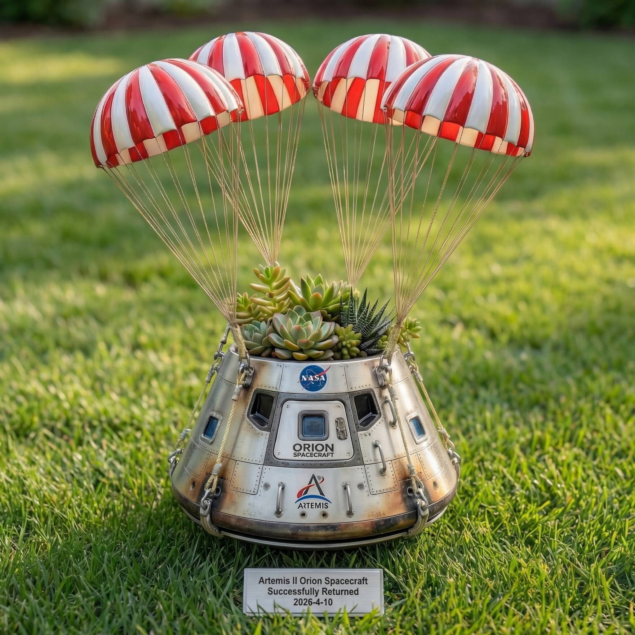 Artemis II Orion Spacecraft Splashdown Planter