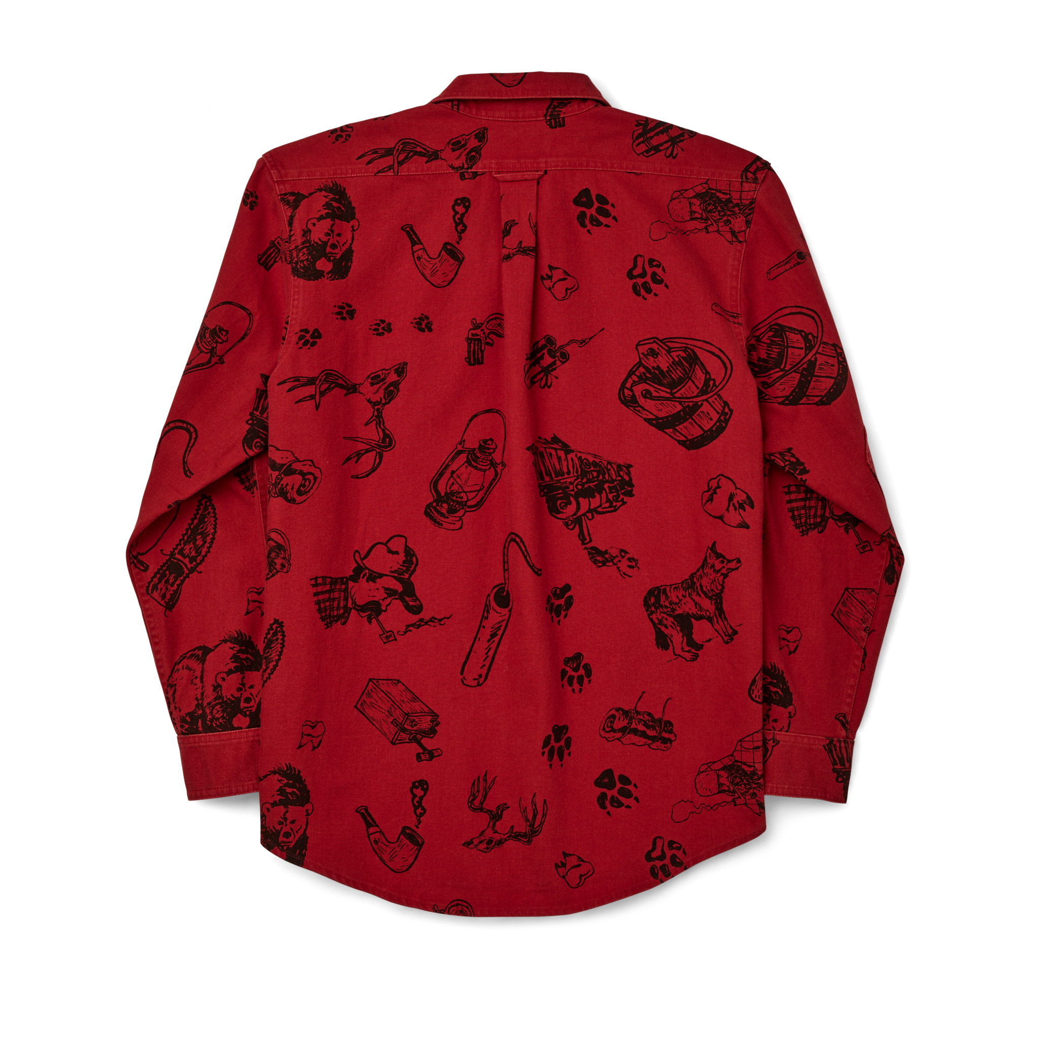Vintage Wash Alaskan Guide Shirt - Freddy Cats - Yukon Route Print