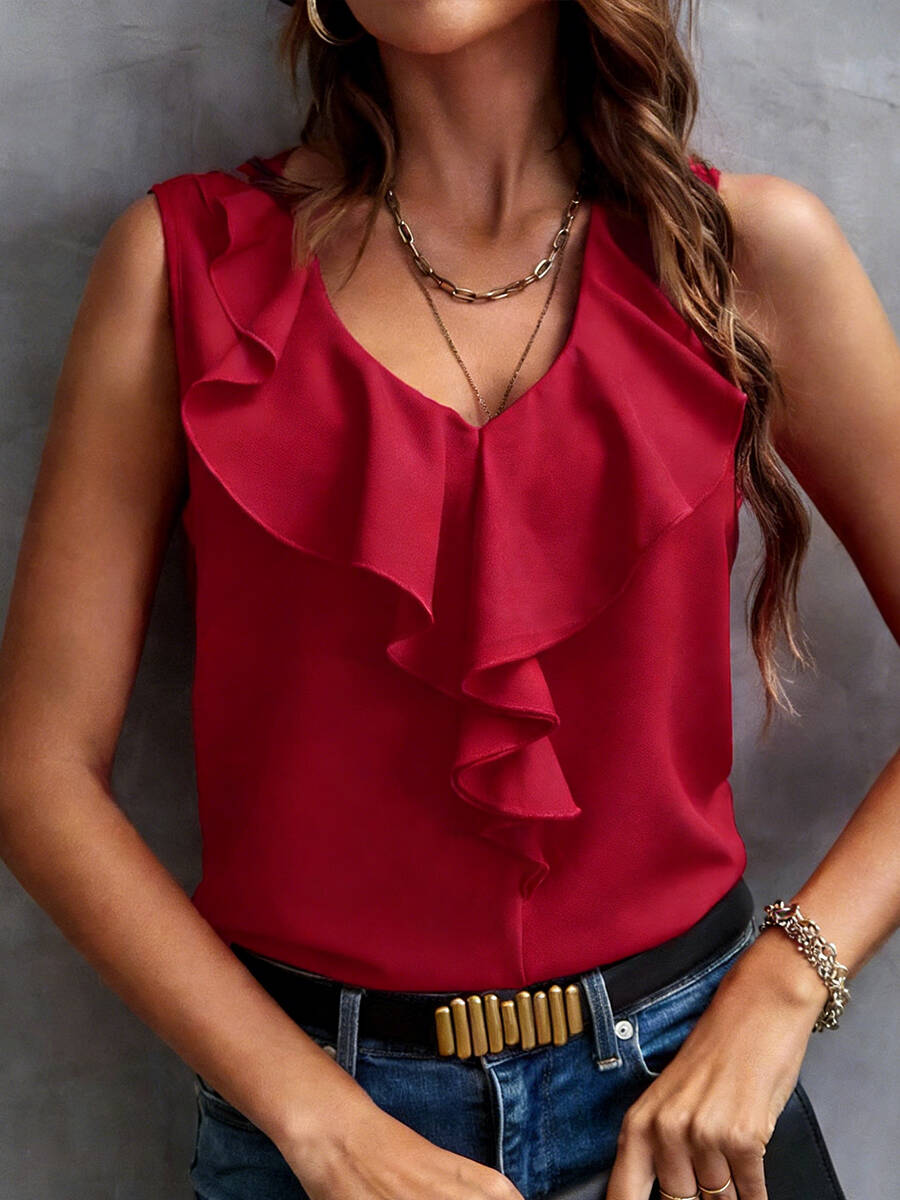 🔥Summer Arrivals🌟Women's Ruffled Sleeveless Blouse
