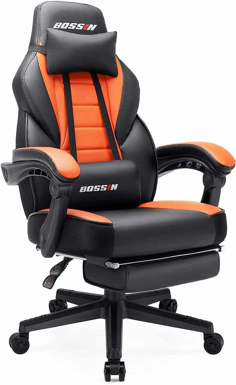 LEMBERI Video Game Chairs with footrest,Gamer Chair for Adults,Big and Tall Gaming Chair 400lb Capacity,Gaming Chairs for Teens,Racing Style Gaming Computer Chair with Headrest and Lumbar Support