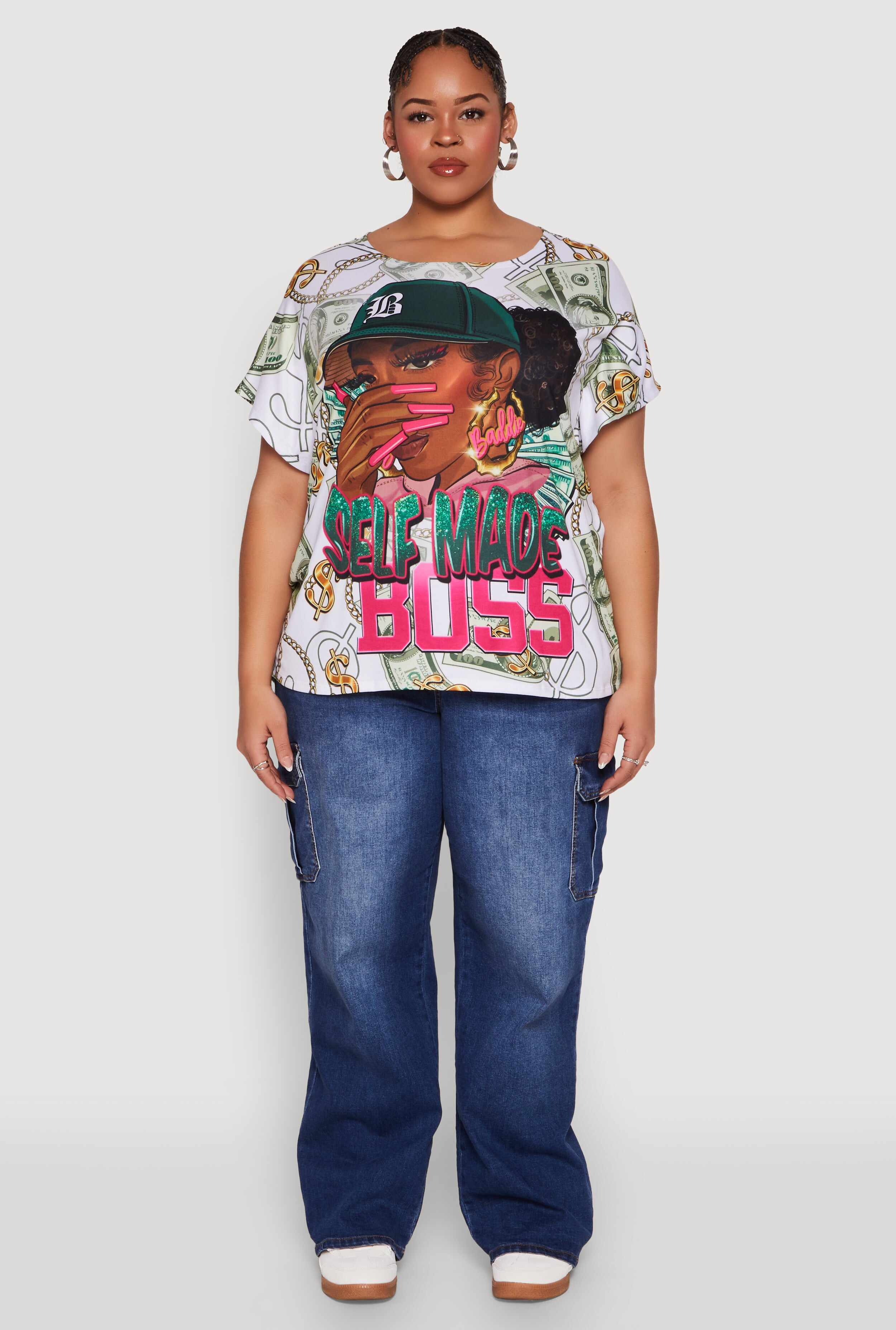 Plus Size Self Made Graphic Tee