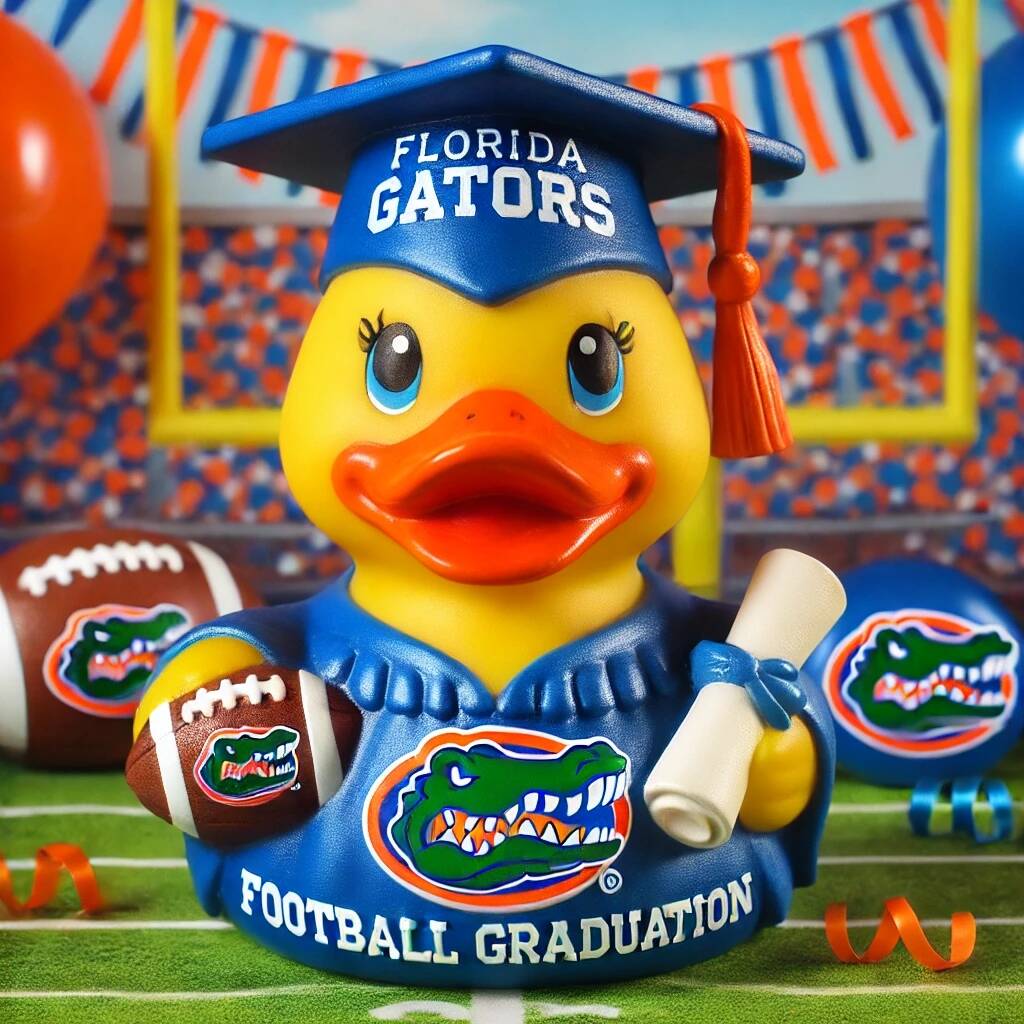 2025 College Football Graduation Duck