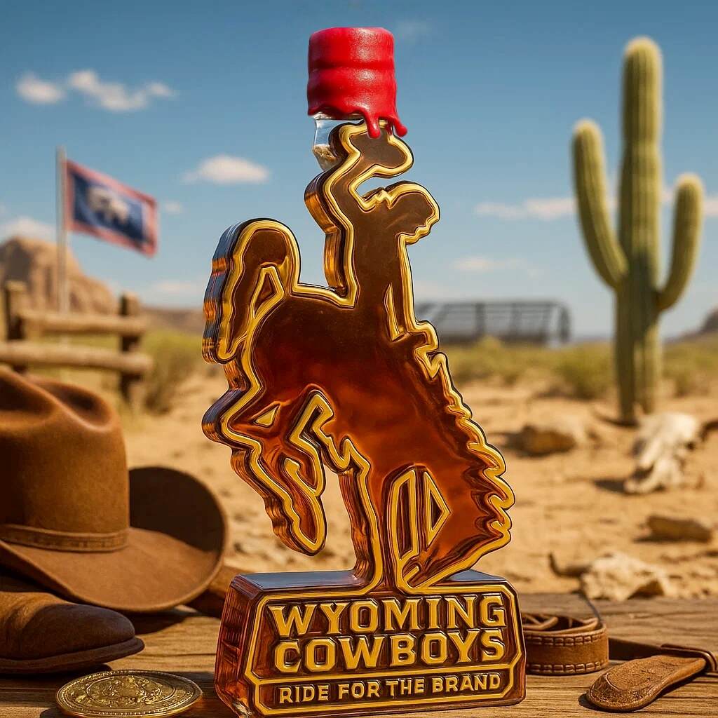 Wyoming Cowboys Limited Edition Whiskey Bottle