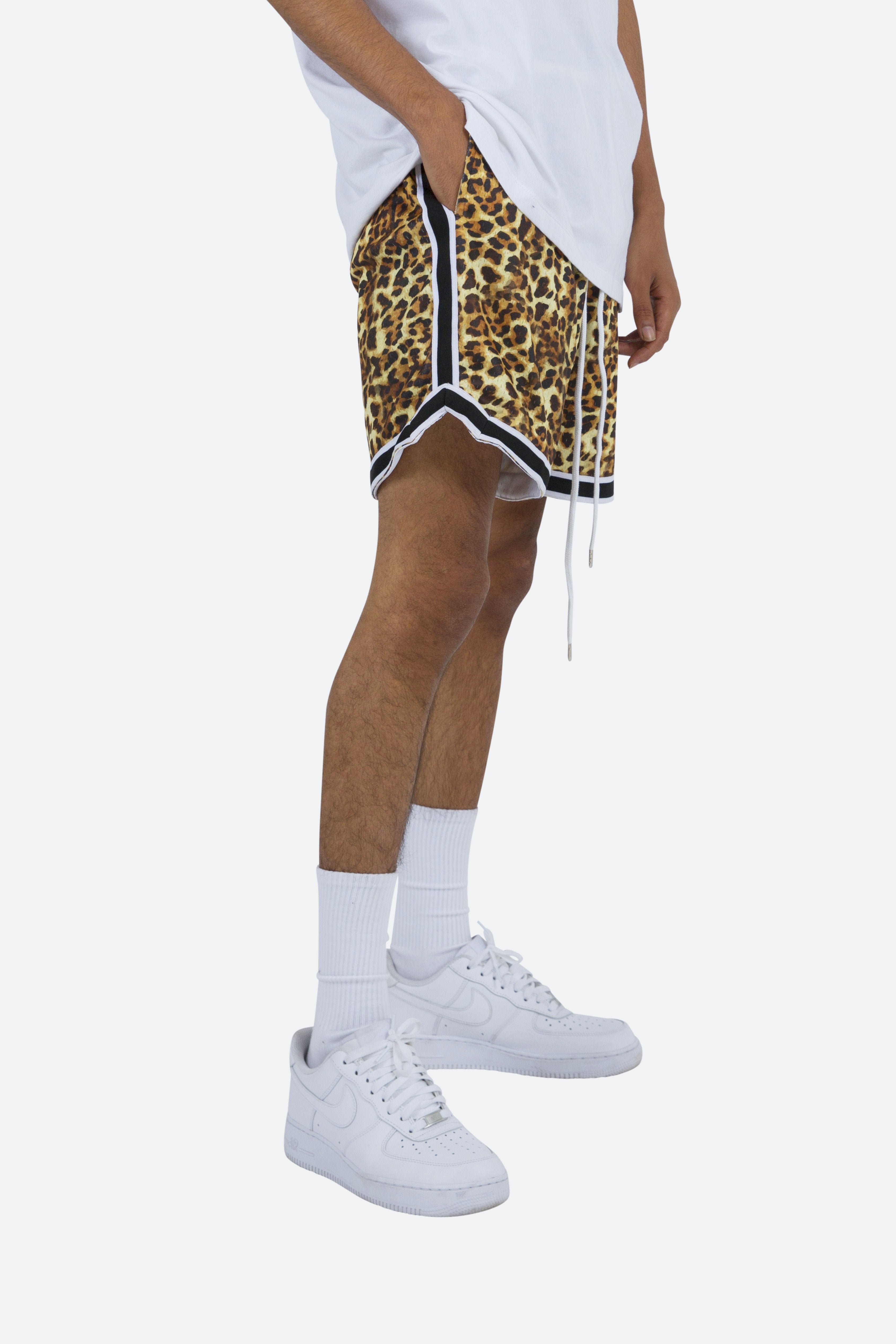 Leopard Basketball Shorts - Orange/Black