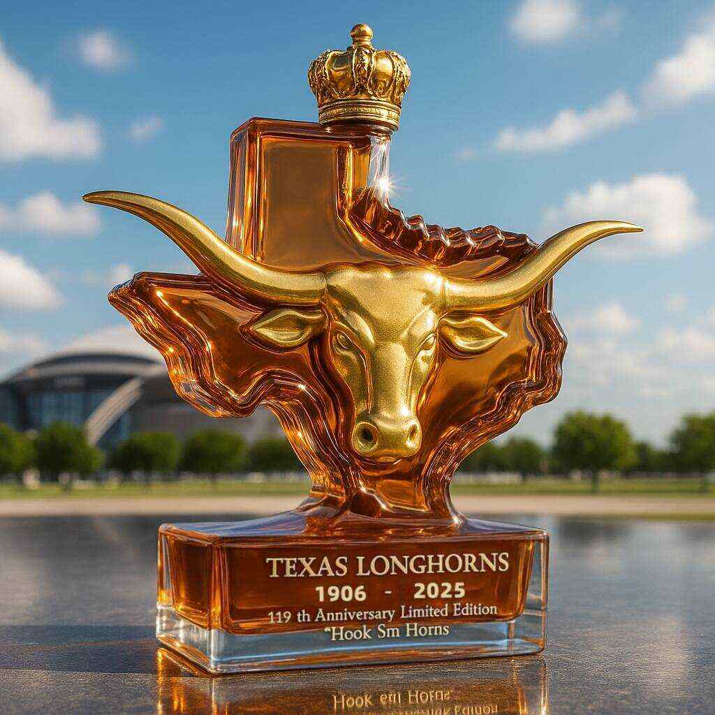 Texas Longhorns 119th Anniversary Whiskey Bottle