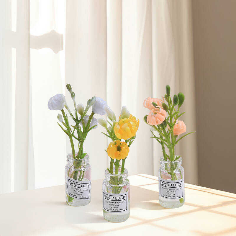 Multicolor Three-dimensional Luminous Vase, Creative Handmade DIY Cream Glue Accessories, Resin Small Parts