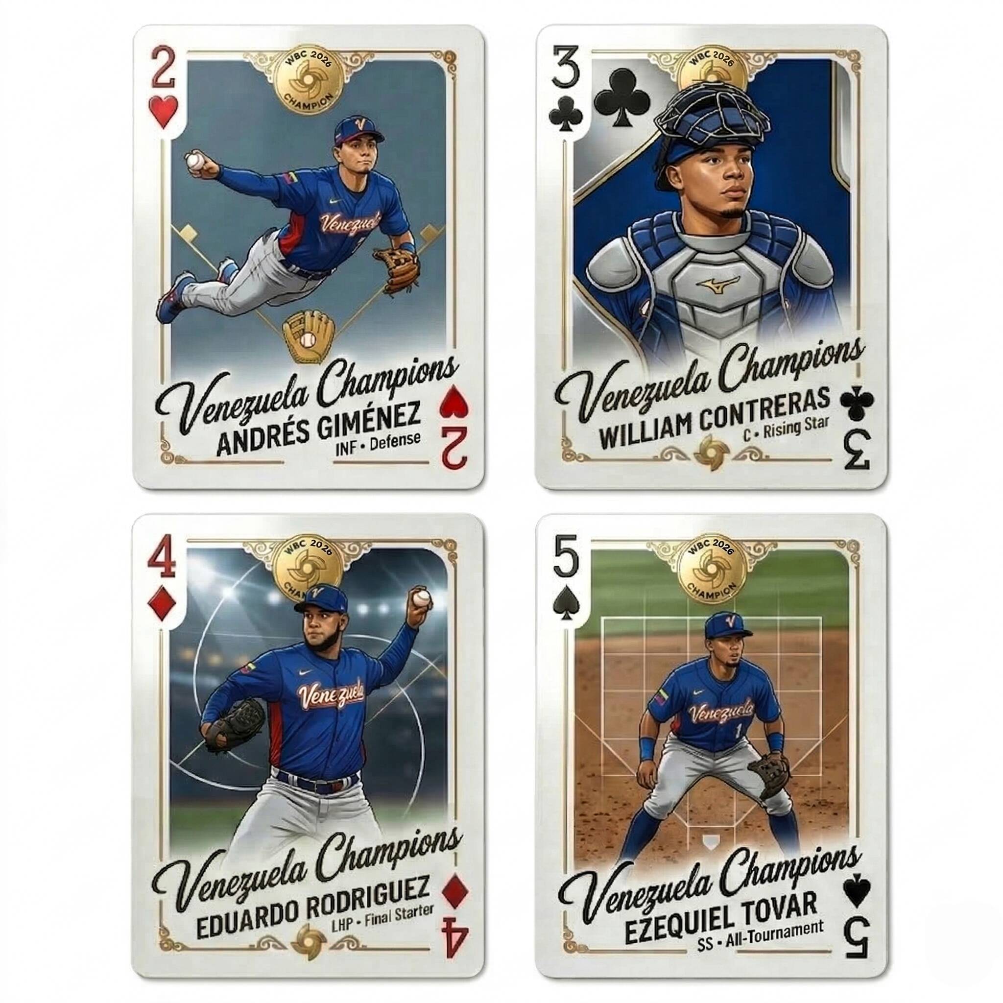 WBC 2026 Venezuela Champions playing cards