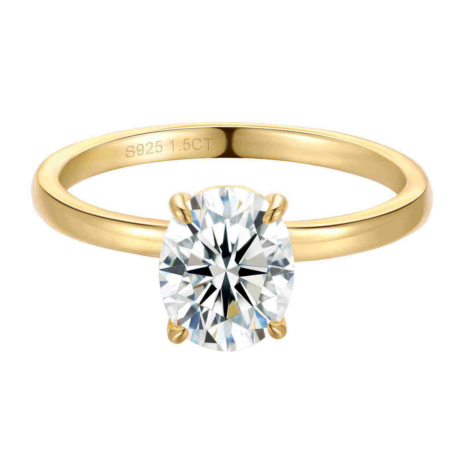 (Valentine's Gift) S925 Oval Cut Moissanite Engagement Ring For Her