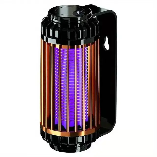 Mosquito Trap Electric USB Portable Silent Killer Lamp Electric Bug Zapper Inhalation Mosquito Killer Lamp Household Outdoor Rechargeable Mosquito Trap Wall Mountable Desktop Friendly