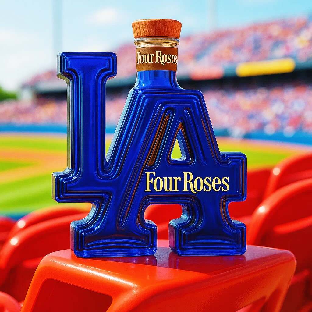 Los Angeles Dodgers Classic LA Logo Whisky Bottle