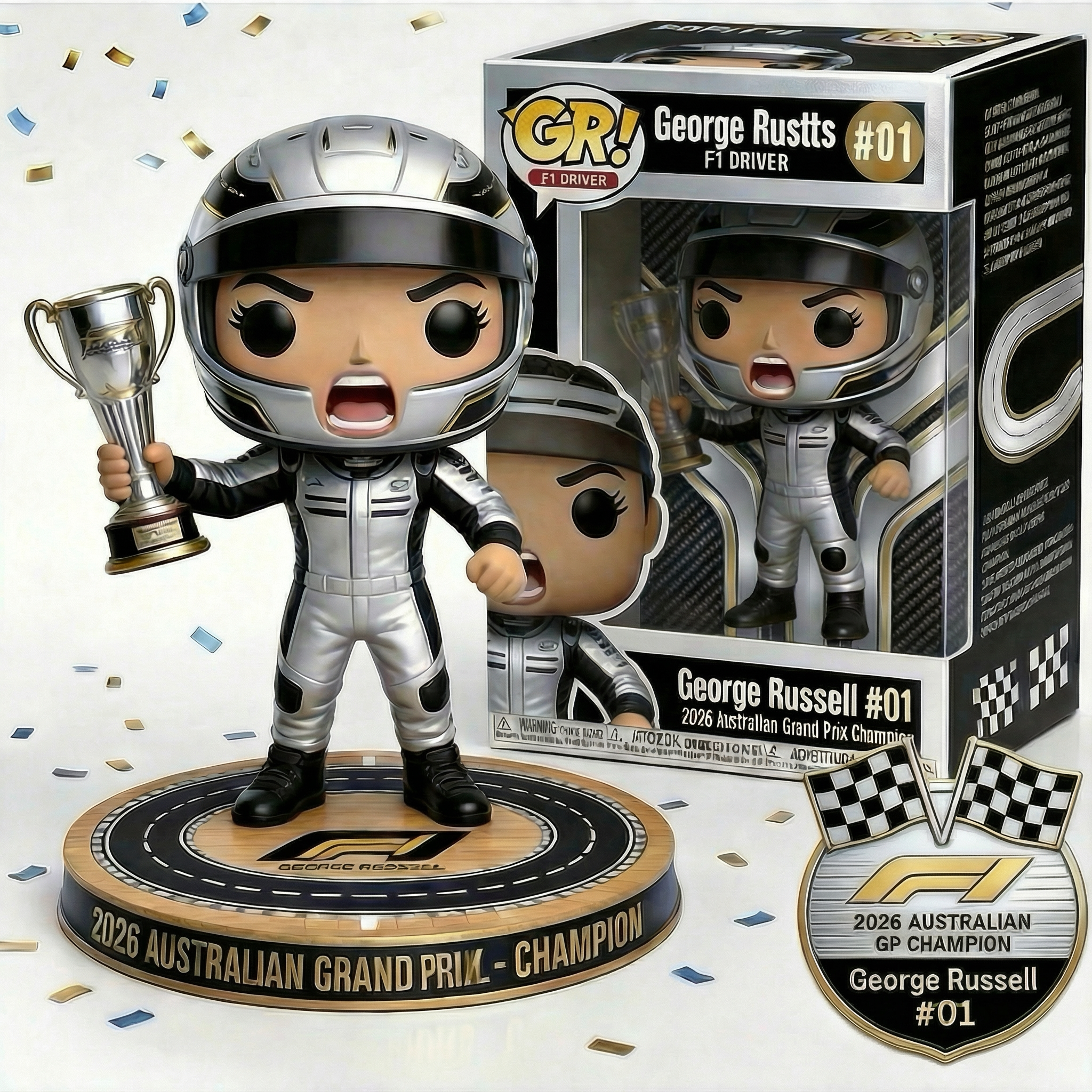 George Russell: 2026 Australian GP Champion – Limited Edition Victory Pop! 🏆🏎️