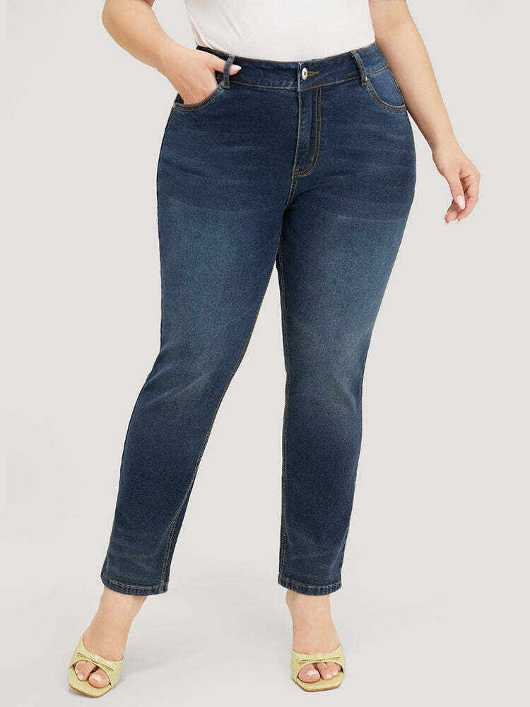 Very Stretchy High Rise Dark Wash Vintage Full Jeans