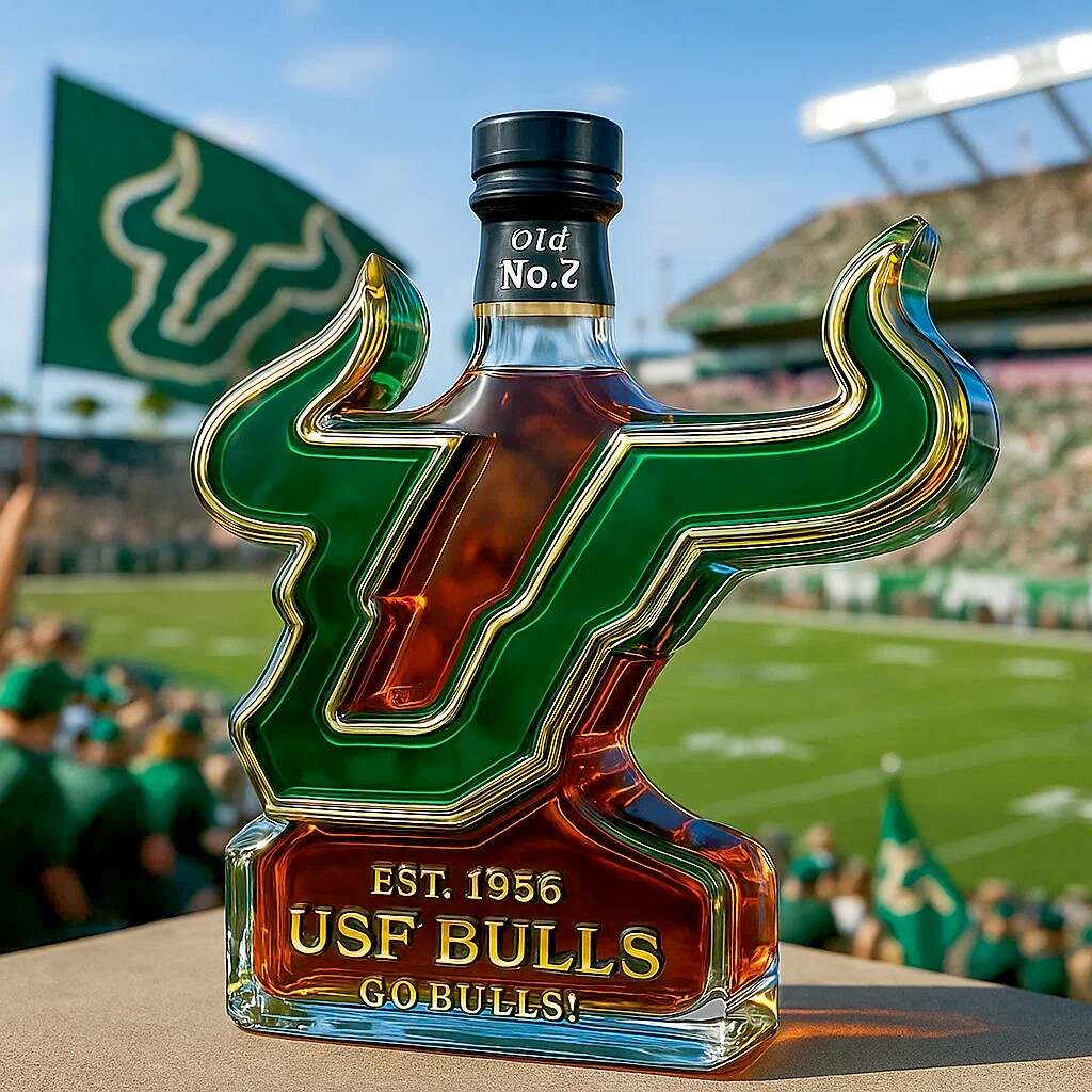 USF Bulls Limited Edition Whiskey Bottle