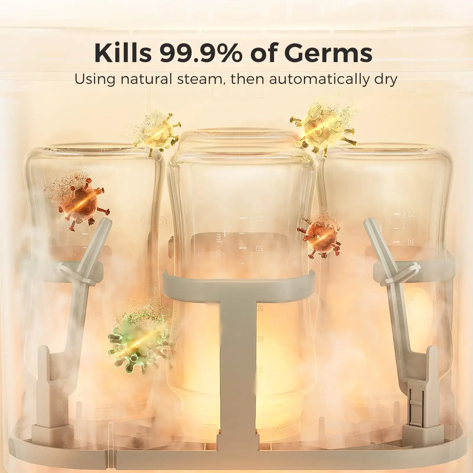 All-in-One Baby Bottle Washer, Sterilizer & Dryer | Multi-Function Cleaner for Bottles, Breast Pump Parts & Baby Gear