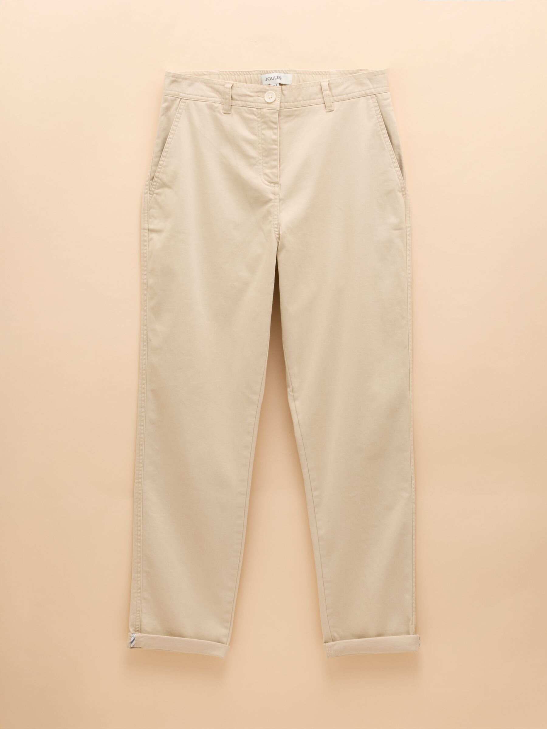 Slim Straight Sand Chino Trousers