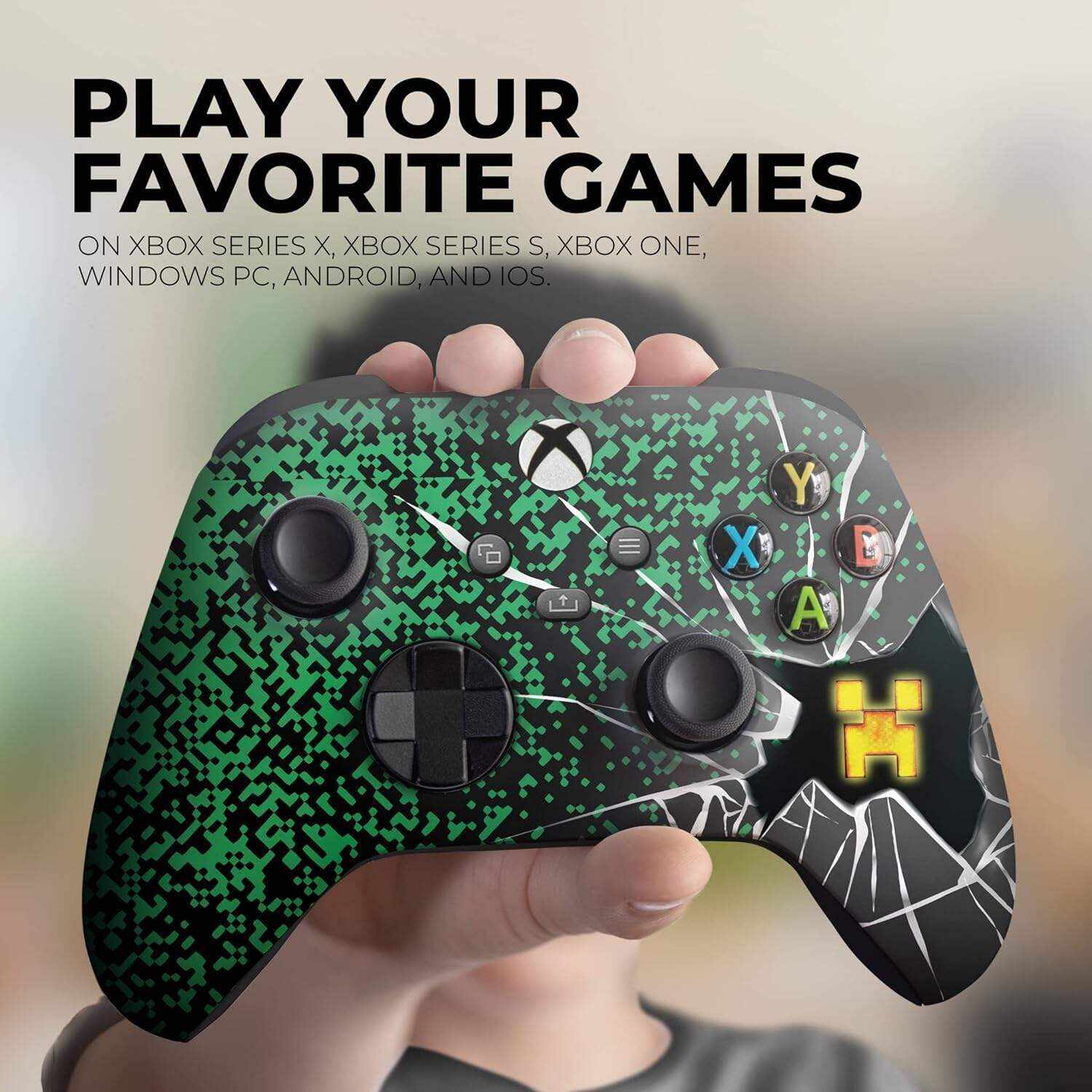 DreamController Original X-box Wireless Controller Special Edition Customized Compatible with X-box One S/X-box Series X/S & Windows 10 Made with Advanced HydroDip Print Technology(Not Just a Skin)