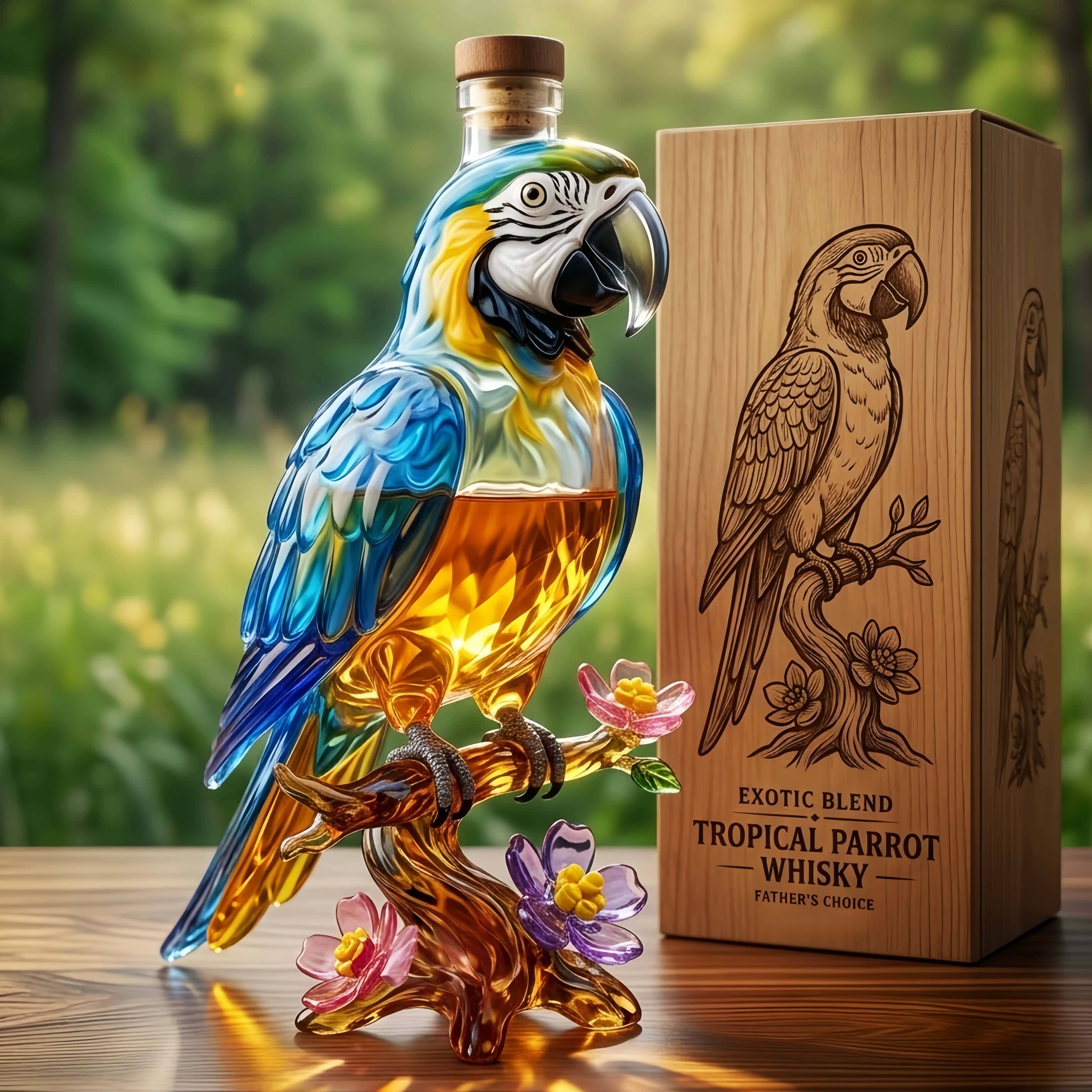 Parrot 3D Sculpted Whisky Bottle