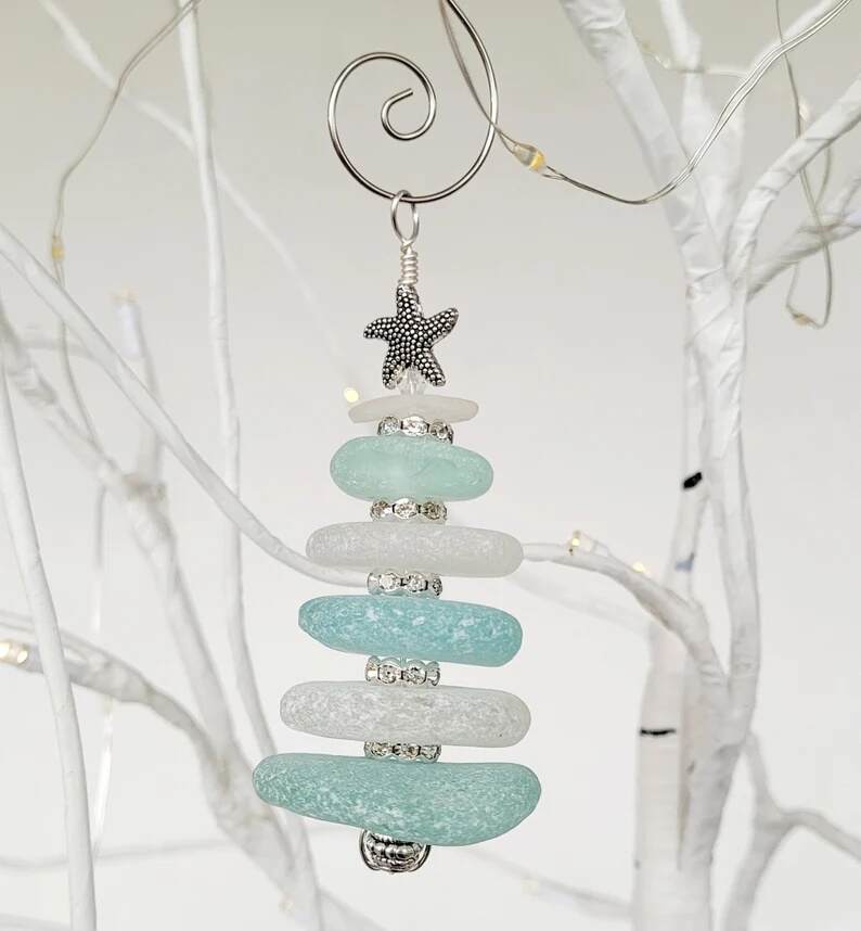 Sea Glass Christmas Tree Ornament/2024 Christmas Ornament