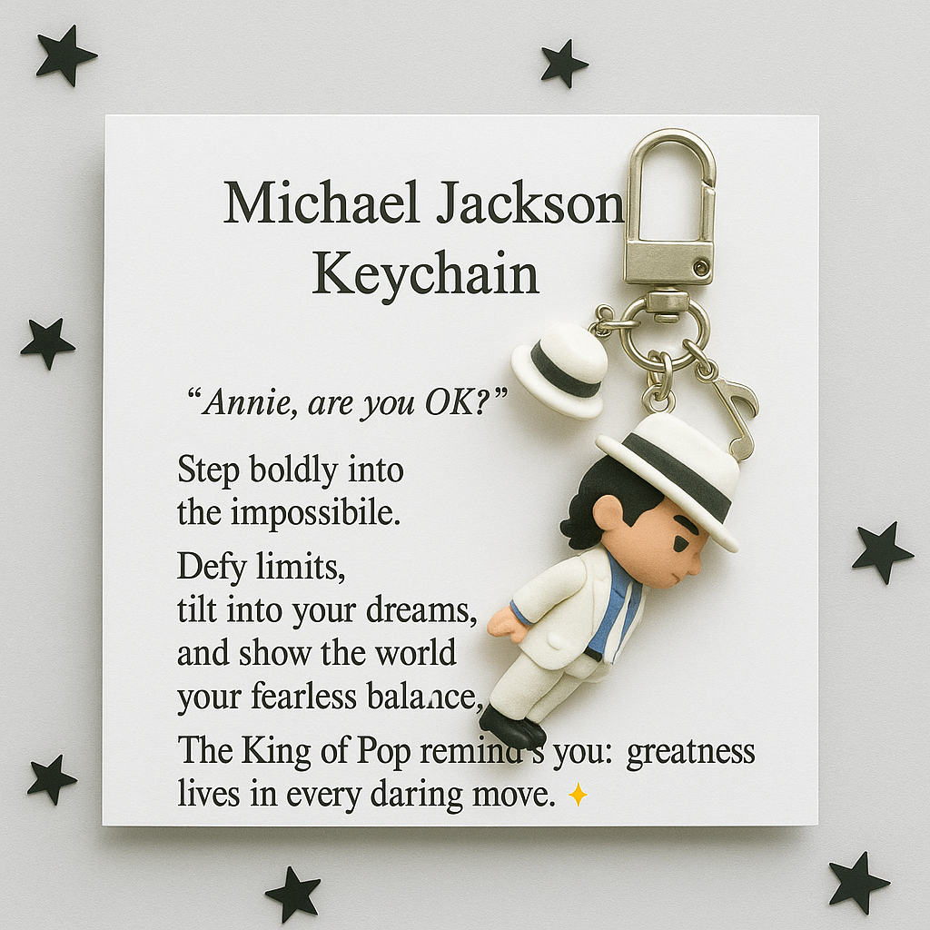 Michael Jackson Memorial Keychain