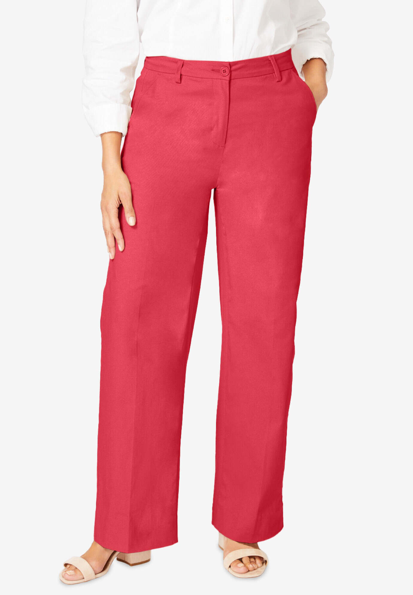 Stretch CottonChino Wide-Leg Trouser