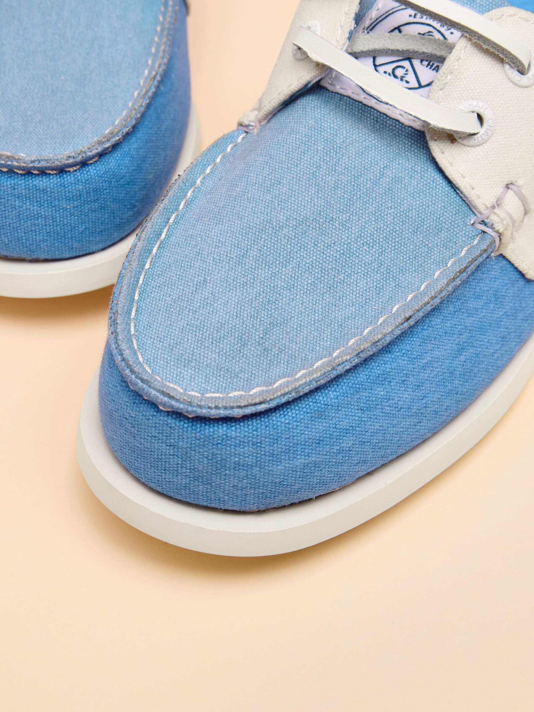 Joules X Chatham Pink Oat Mariner Deck Shoes