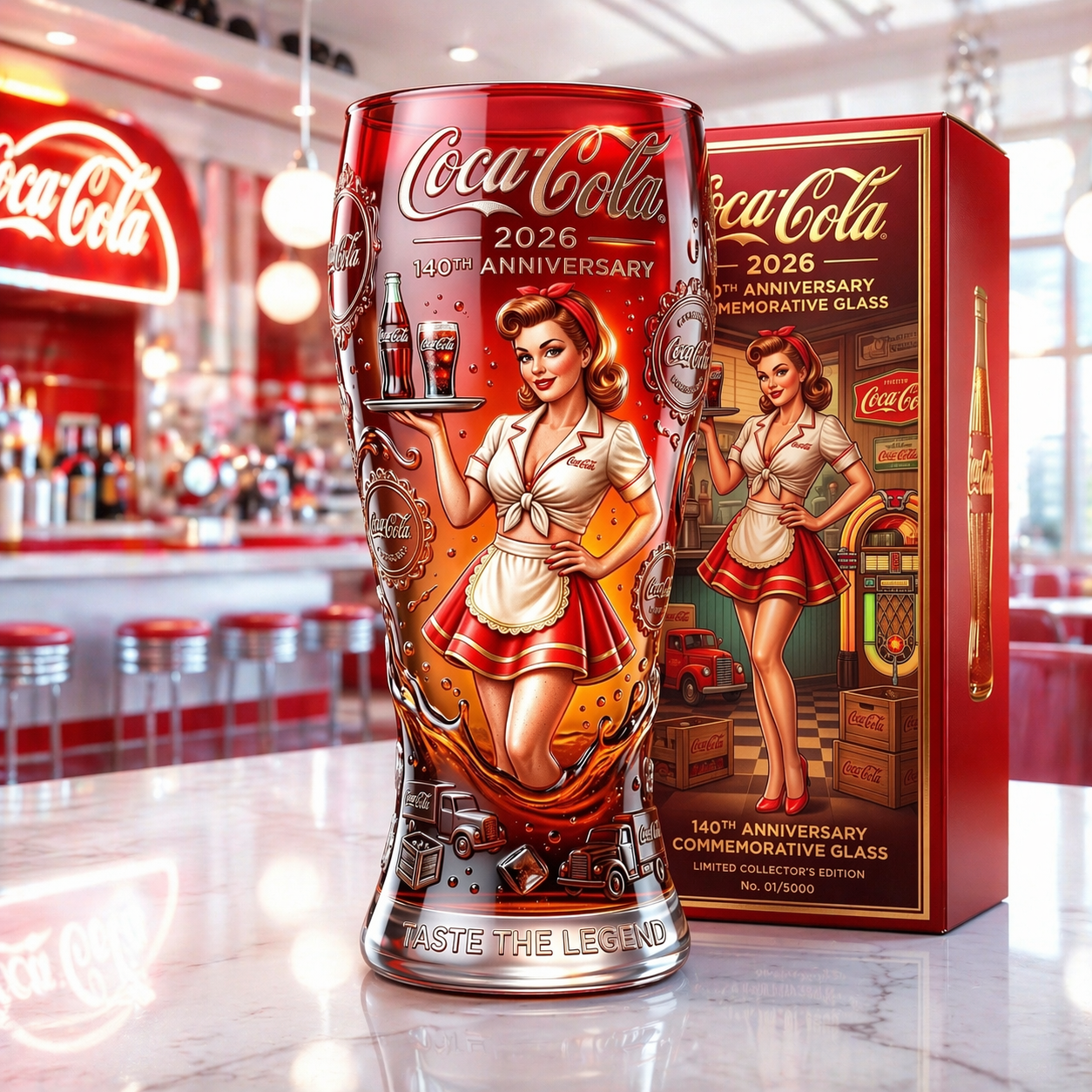 Coca-Cola 140th Anniversary Collector’s Glass