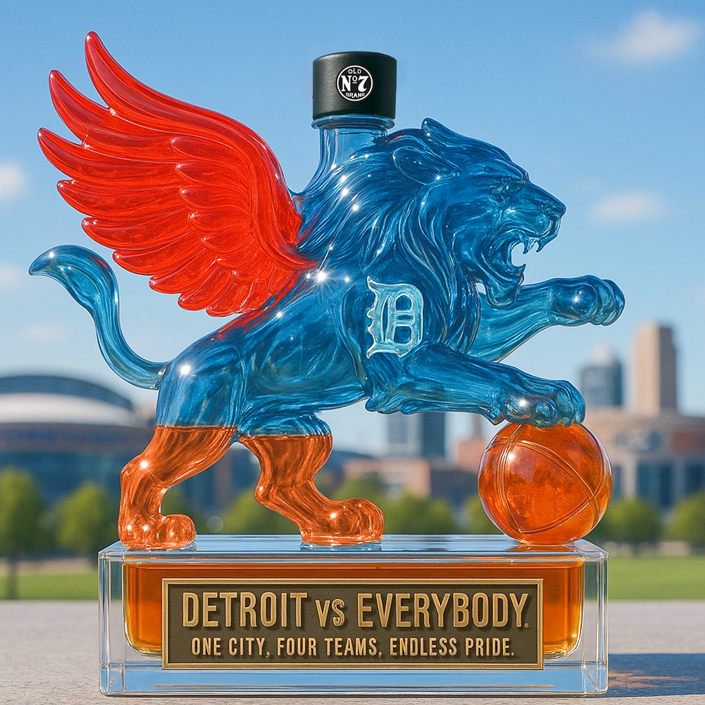 Detroit Proud Legacy Whiskey Bottle