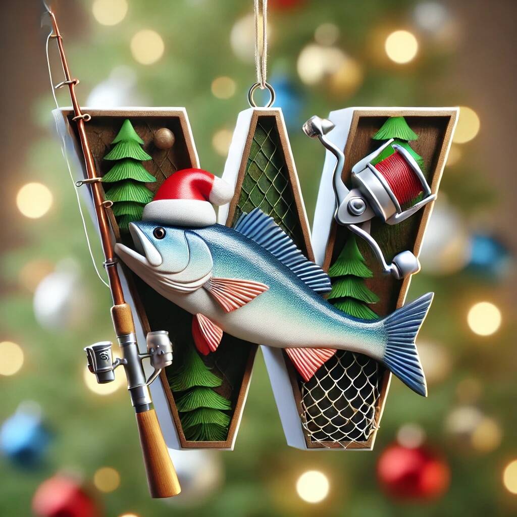 🎣Fishing Letter Ornaments