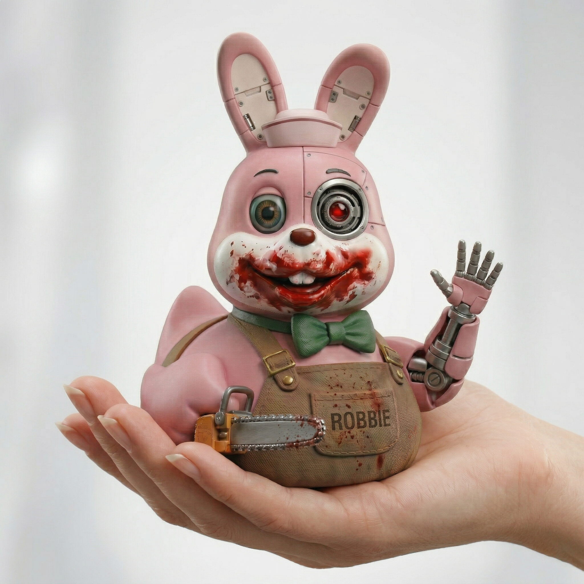 🤖Robbie the Rabbit Silent Hill Chainsaw Robot Rubber Duck Collectible