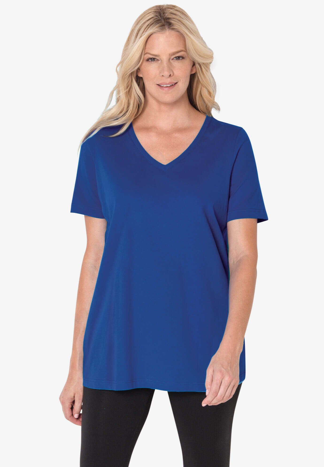 Perfect Short-Sleeve V-Neck Tee
