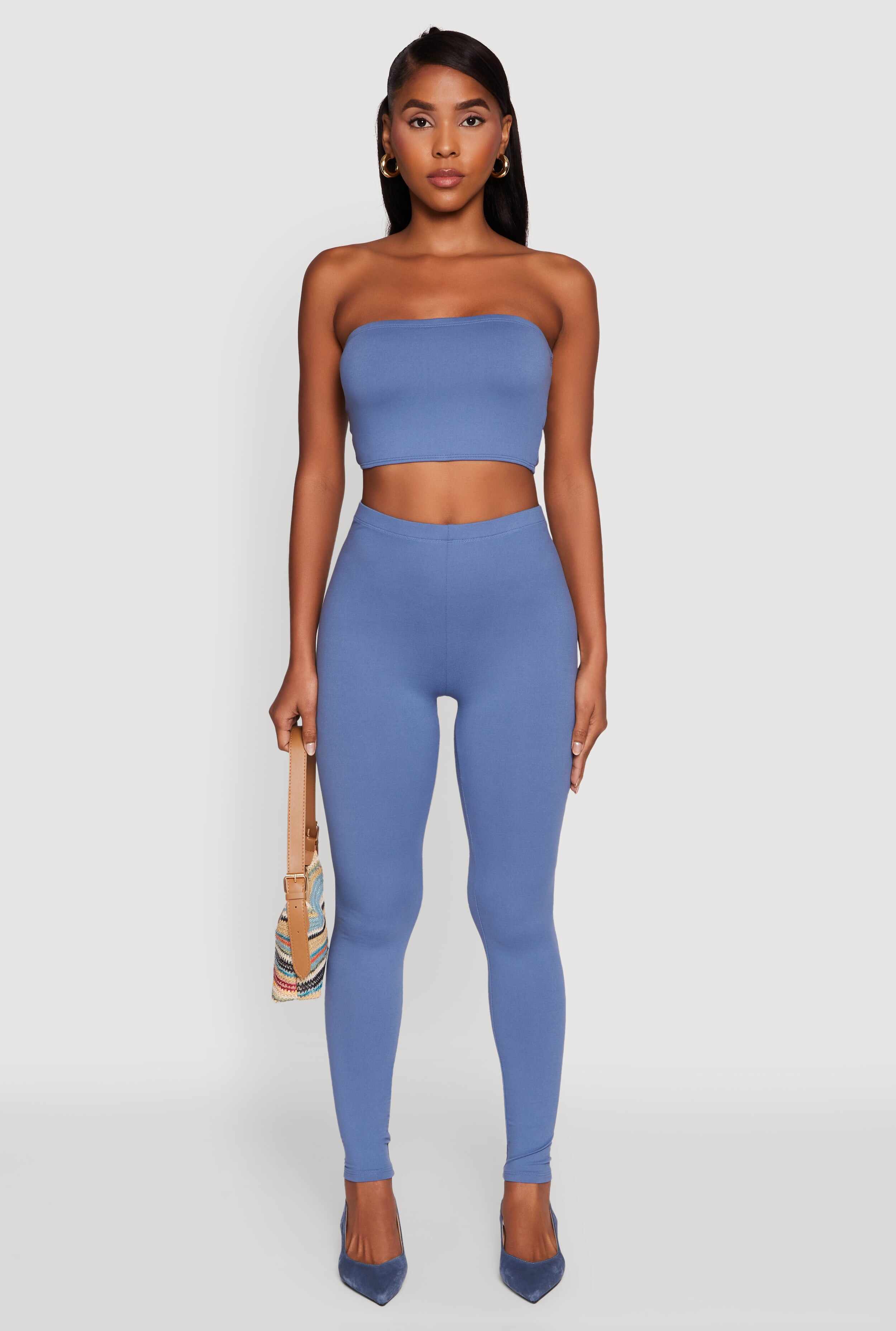 Trendy Solid Cropped Bandeau Top