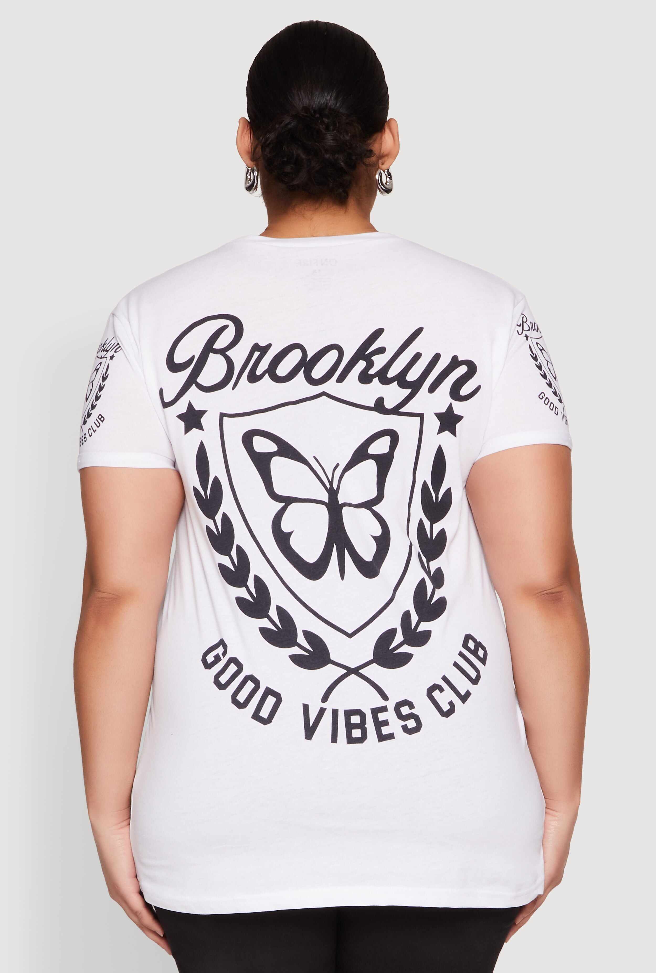 Plus Size Good Vibes Club Graphic Tee